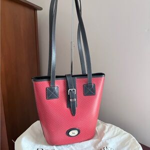 Dooney and Bourke Vintage Red Bucket Bag - EUC
